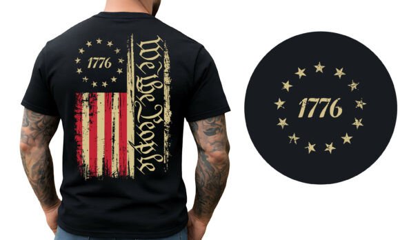 1776 Patriotic USA Flag Design: A Timeless Creative Asset