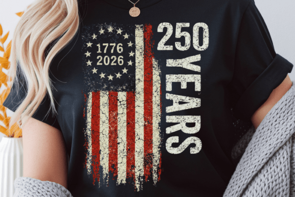 250 Years America Vintage Flag Design: A Timeless Graphic Asset