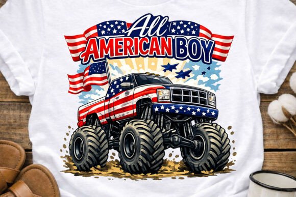 All American Boy 4th July PNG: A Designer's Patriotic Asset