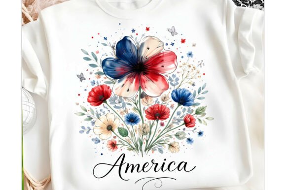 Boho Floral USA 250 T-Shirt Design: A Versatile Graphic Asset