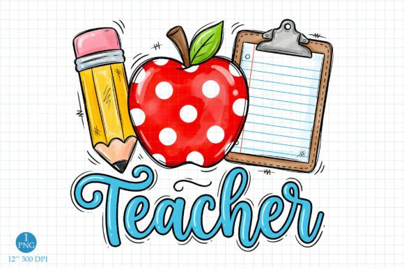 Creative Teacher PNG Sublimation Design for Educators