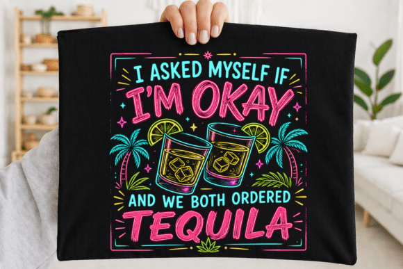 Funny Tequila Party PNG: Bold Neon Design for Vibrant Projects