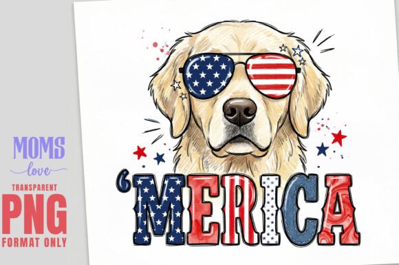 Merica Dog 4th of July PNG Design: A Graphic Design Asset