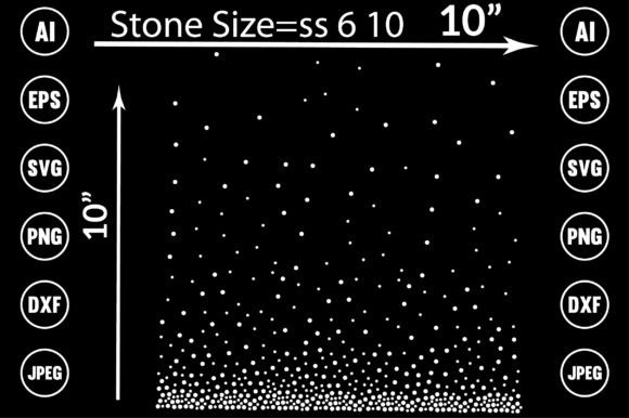 Scattered Pattern Rhinestone Design: A Modern Graphic Asset