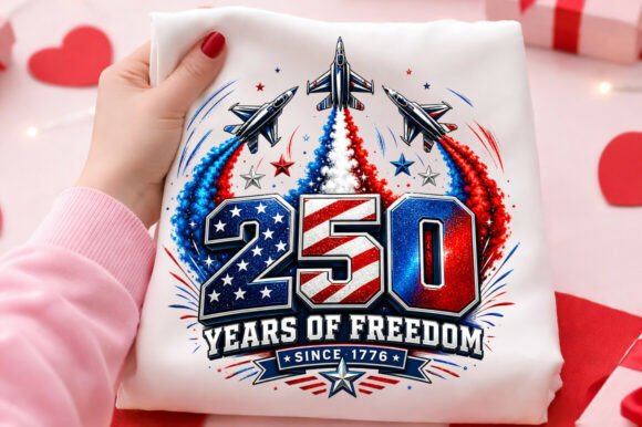 USA 250 Patriotic Airshow PNG Design