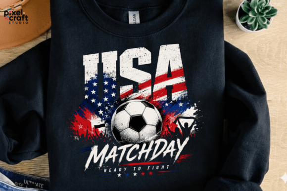USA Matchday Soccer Design PNG: A Dynamic Visual Asset